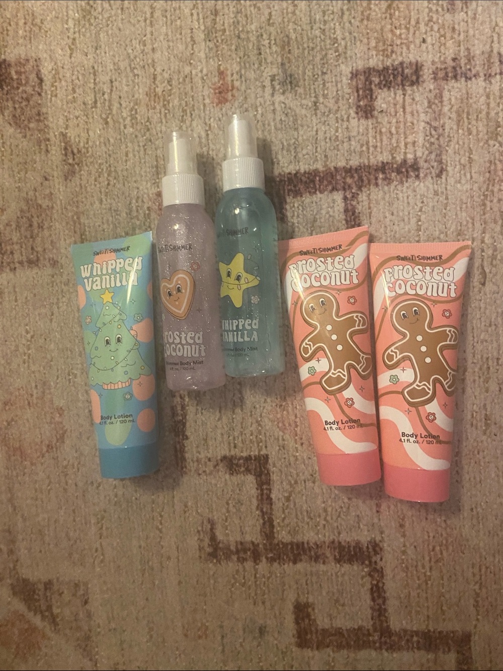 Sweet & Shimmer Body Lotion Frosted Coconut Body Lotion , Body Mist,  (5 pk)